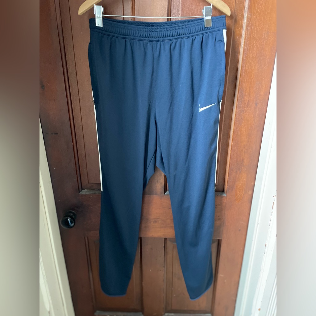 Nike Dri Fit Men's Extra Large Blue With White Athletic Pants